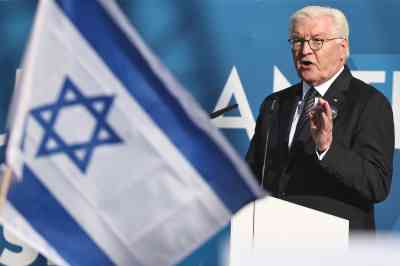 President Steinmeier spoke at a rally for solidarity with Israel at the Brandenburg Gate in Berlin