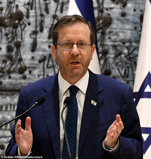 The president of Israel yesterday condemned the BBC for its 'atrocious' refusal to brand Hamas as a terrorist group.
/p
pIsaac Herzog (pictured) dramatically piled pressure on the corporation in an exclusive interview with the Mail