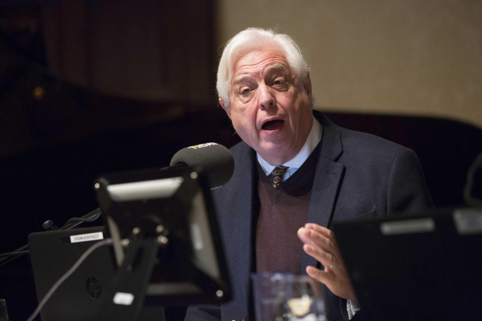 John Simpson during a live broadcast of BBC Radio 4's Today programme at Wigmore Hall in central London as the programme celebrates its 60th anniversary. (Photo by Rick Findler/PA Images via Getty Images)