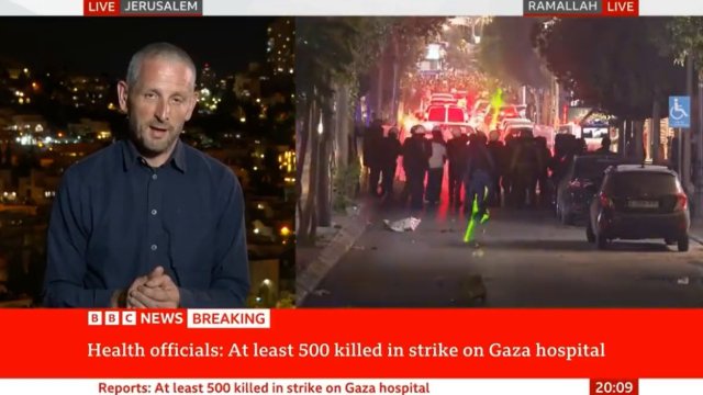 BBC denies spouting 'Hamas propaganda' over hospital blast as insiders blame 'fast-moving' news