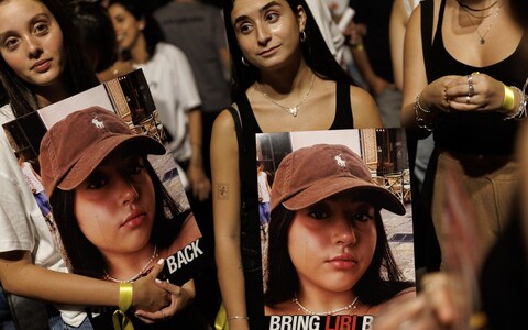 Friends and families of those taken hostage by Hamas gather to call for their return in Tel Aviv, Israel