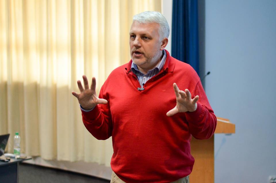 Pavel Sheremet in UCU School of Journalism in Lviv, Ukraine