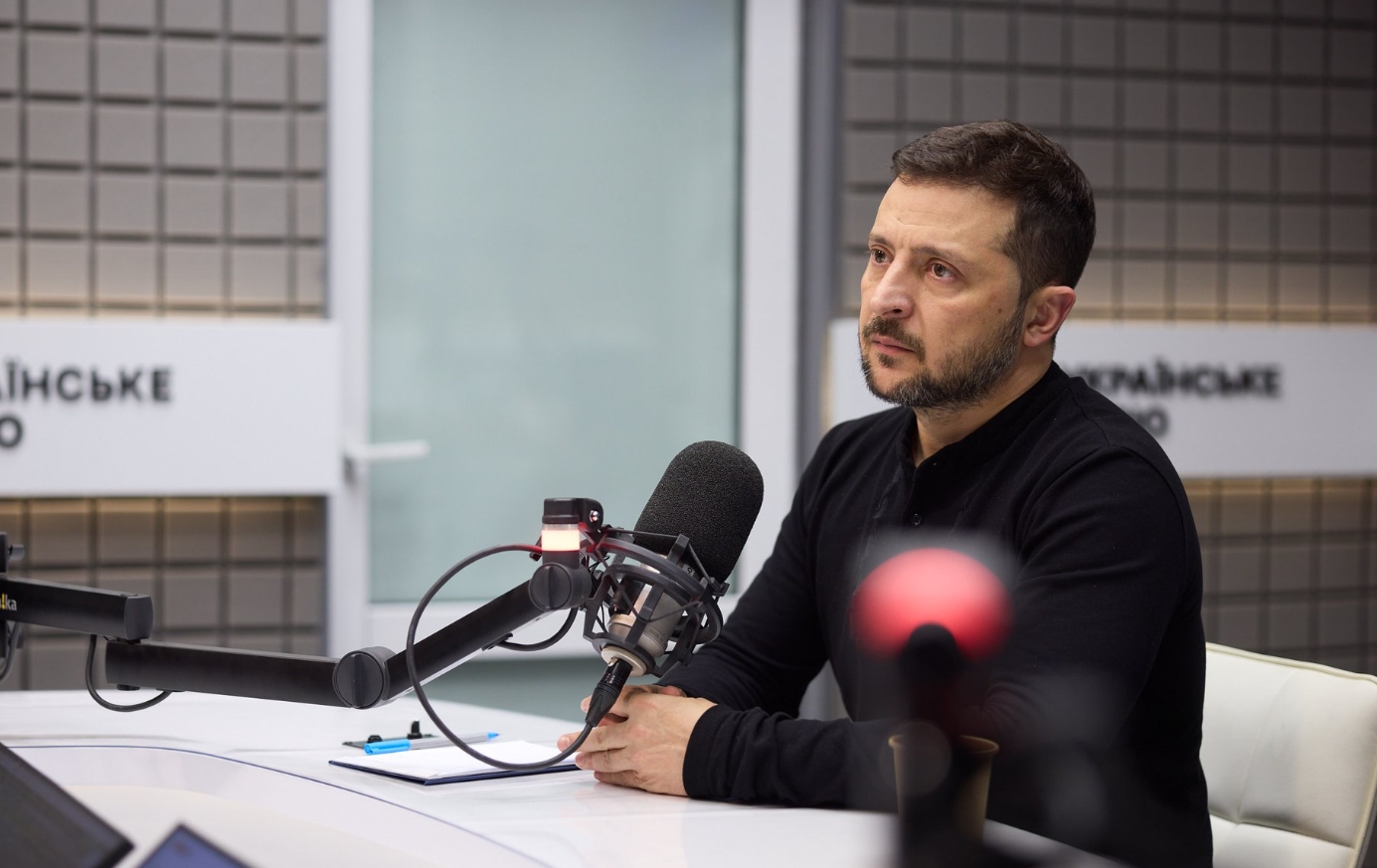 President of Ukraine Volodymyr Zelenskyi during an interview with Suspilne TV, Kyiv, November 15, 2024. Office of the President of Ukraine