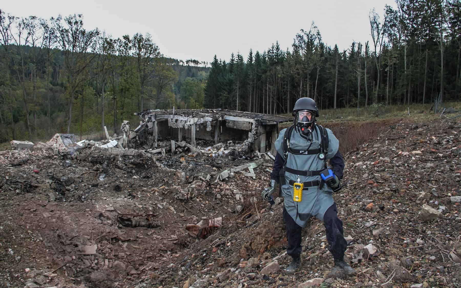 Response to the aftermath of the ammunition depot explosion in Vrbetika, Czech Republic, 2014