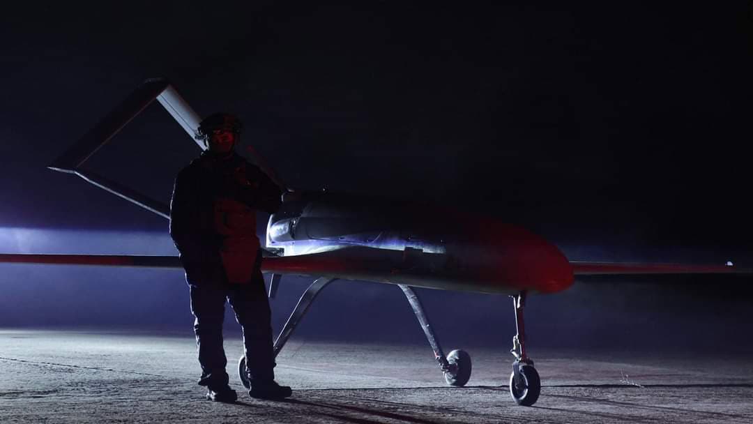 Ukrainian Liutyi drone before launch.
/p
pPhoto credits: Come Back Alive Foundation