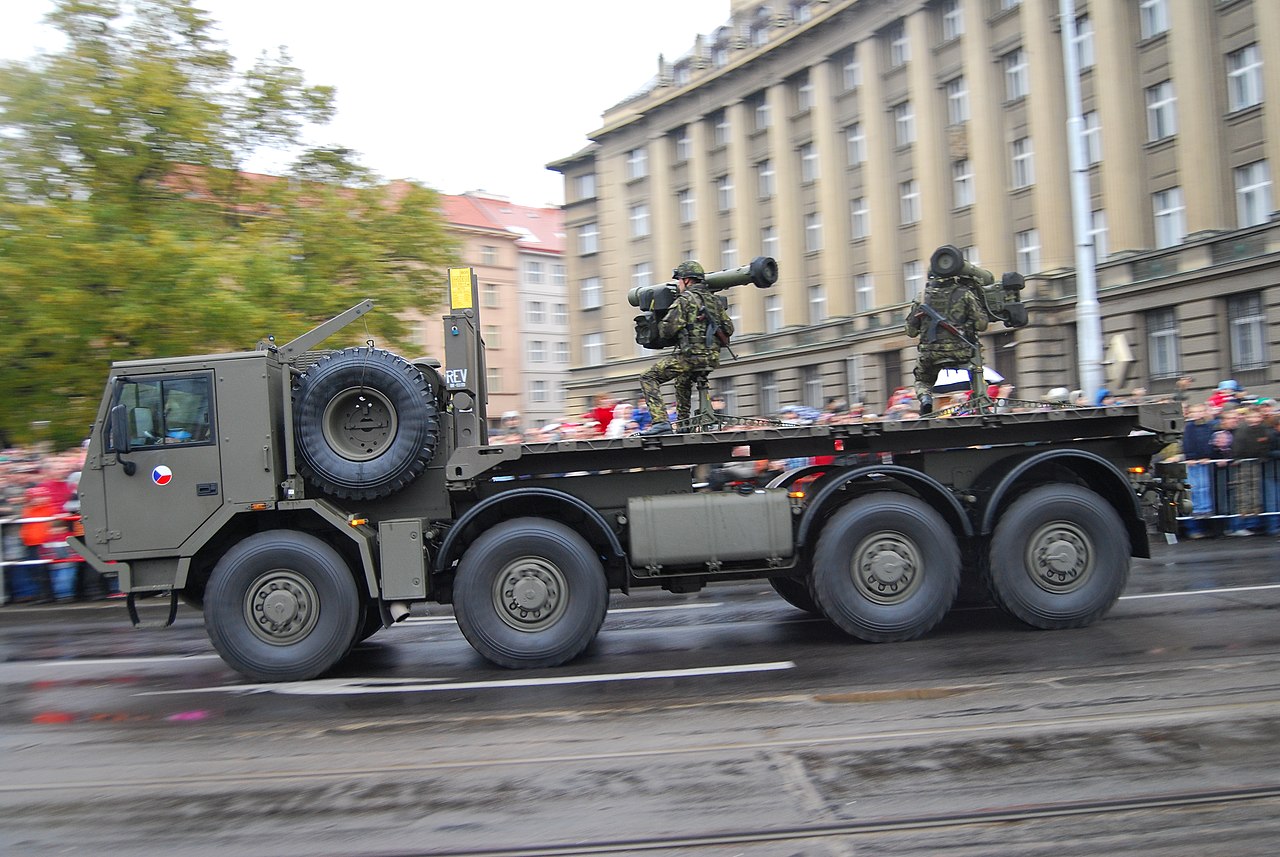 T815 TATRA trucks of the Czech Republic Army with two RBS 70 crews.
/p
p2008. Czech Republic. Photo from open sources