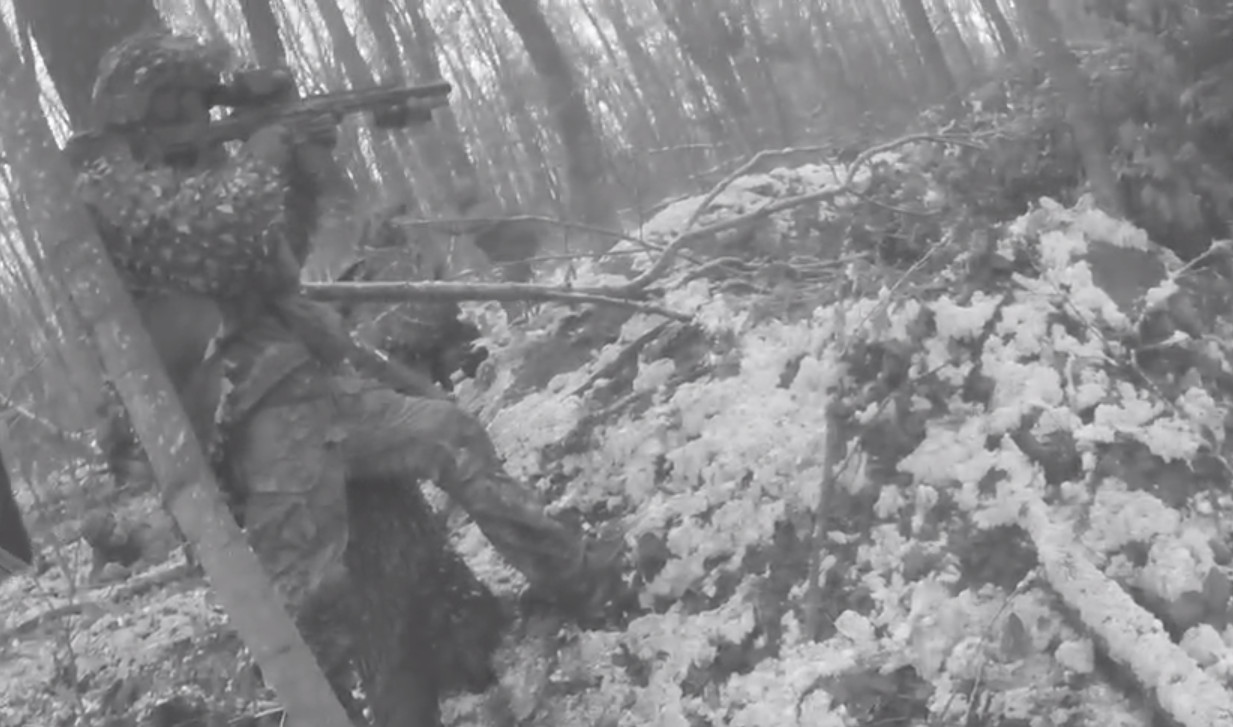 A Special Operations Forces soldier in a camouflage suit, Kursk region, November 2024. Photo: Ukrainian Armed Forces SOF