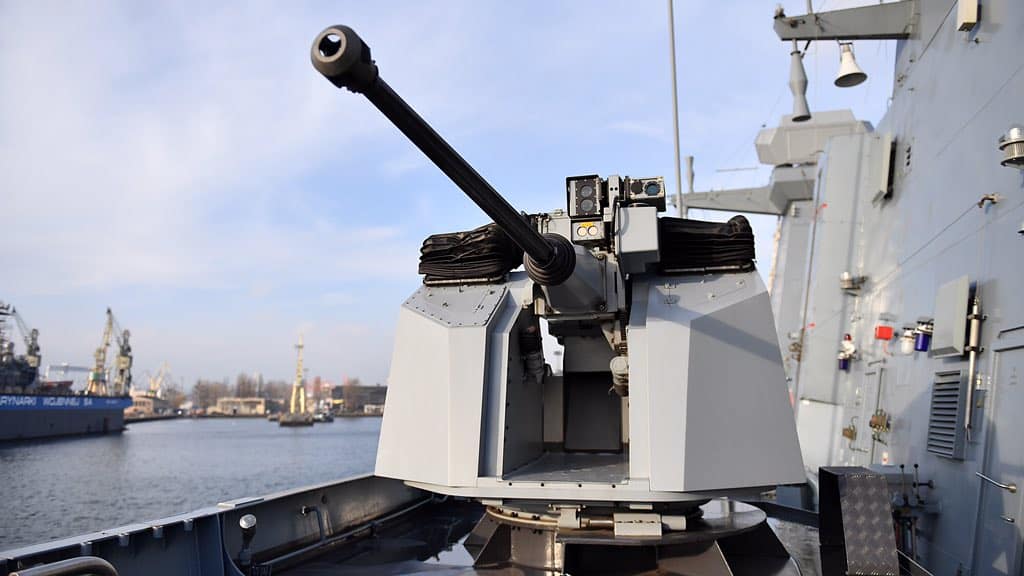 A 30 mm Leonardo Oto Marlin-WS at the ORP Slazak. Photo credits: Ministry of National Defense of Poland