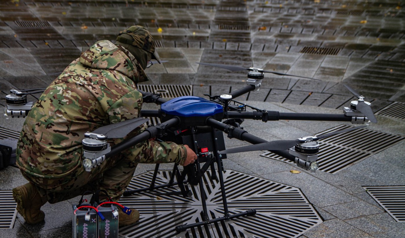 Ukrainian Kazhan drone.
/p
pOctober 2022, Ukraine. Photo credits: ArmyInform