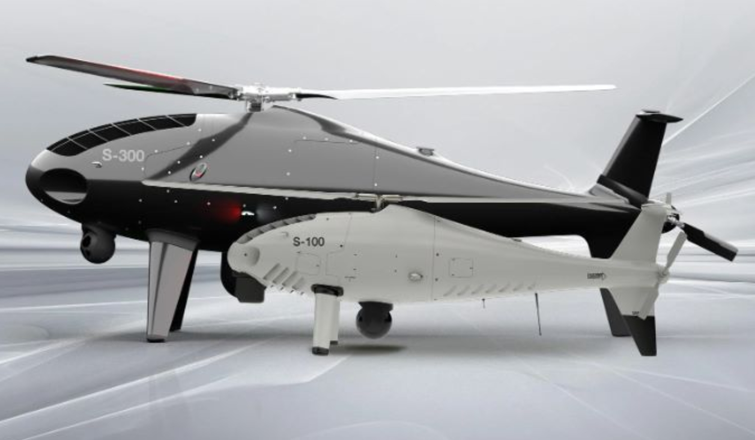 CAMCOPTER S-300 and S-100 unmanned aerial vehicle. Source: Schiebel