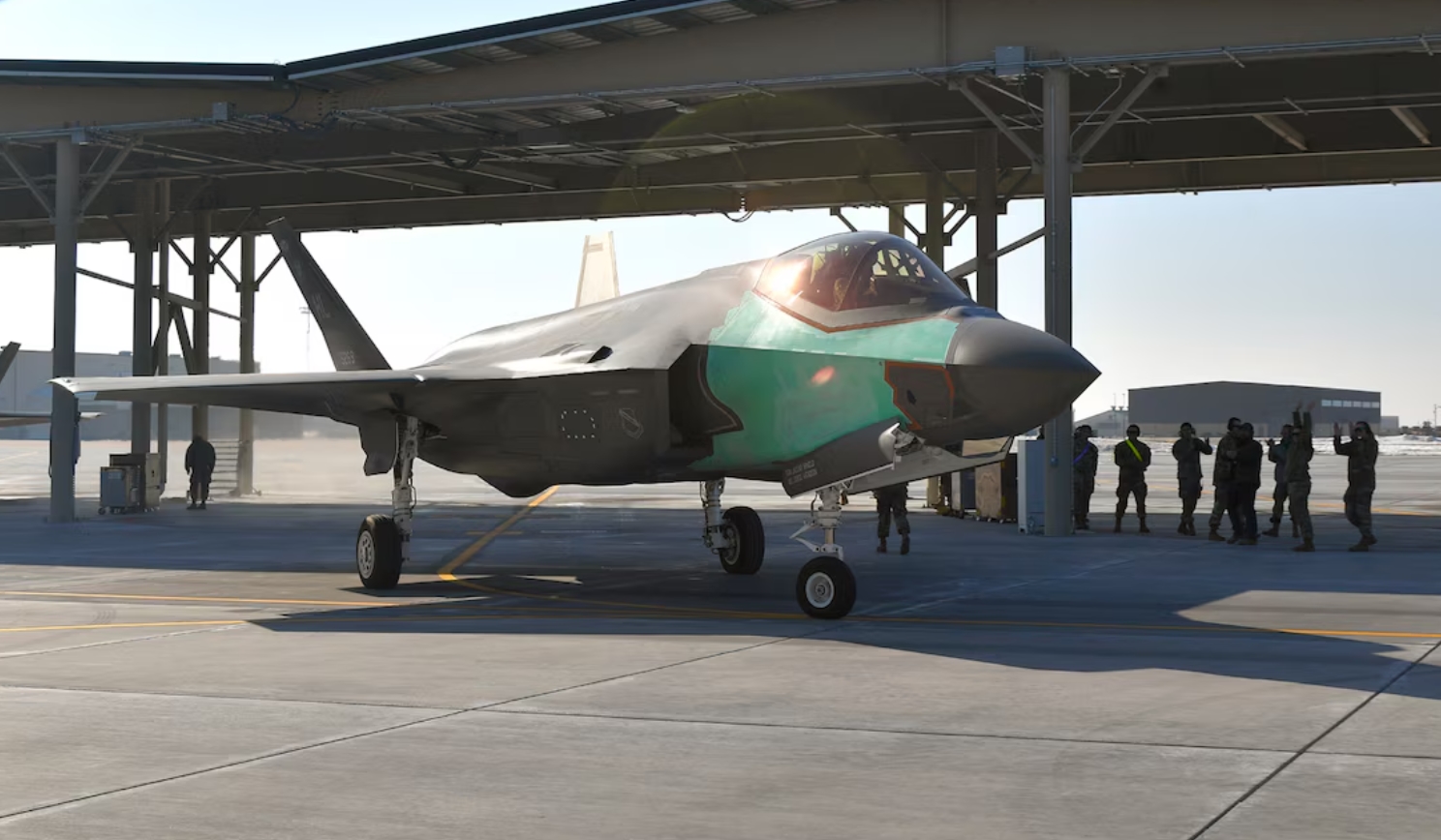 F-35 fighter jet assembled from two aircraft. Source: www.hill.af.mil