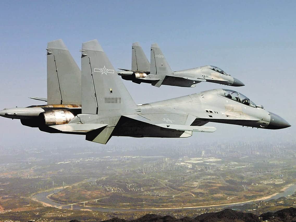 Chinese J-16 fighter jets. Photo from open sources