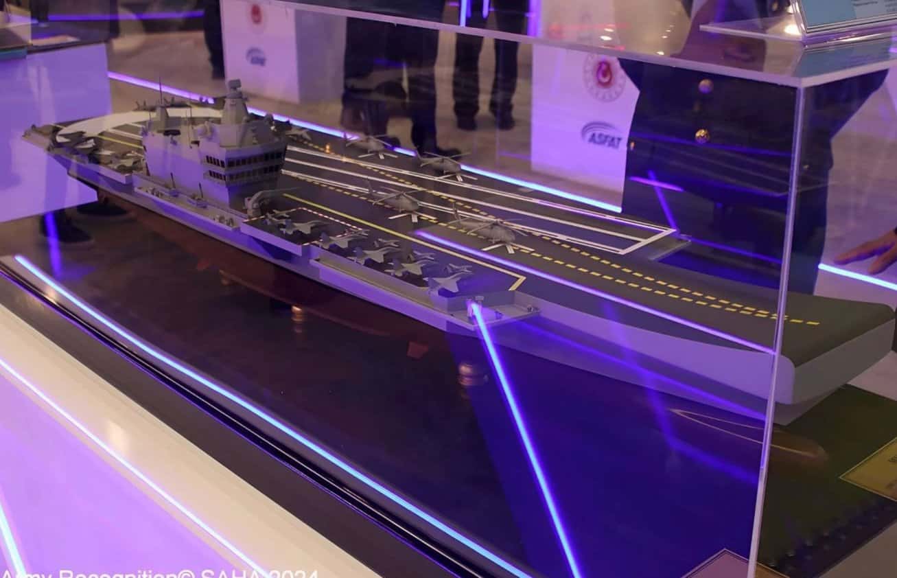 Model of the Turkish aircraft carrier MUGEM 