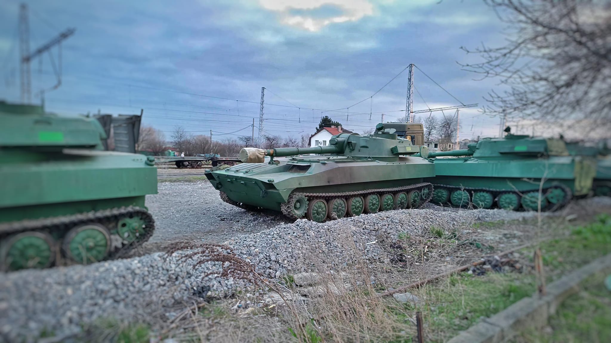 Samoxidni artilerijs`ki ustanovki 2S1 Gvozdika v Bolgariyi. Lyutij 2024. Foto: CZvetan Aleksandrov