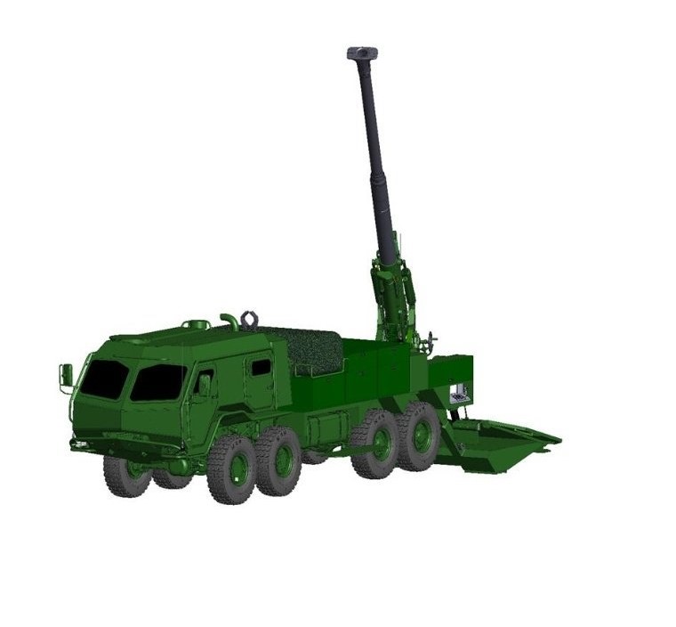 Rendering of the wheeled self-propelled gun by Patria. Photo credits: Patria