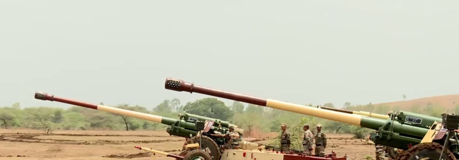 The Indian 130 mm M-46 towed field guns. Photo credits: Indian Ministry of Defence