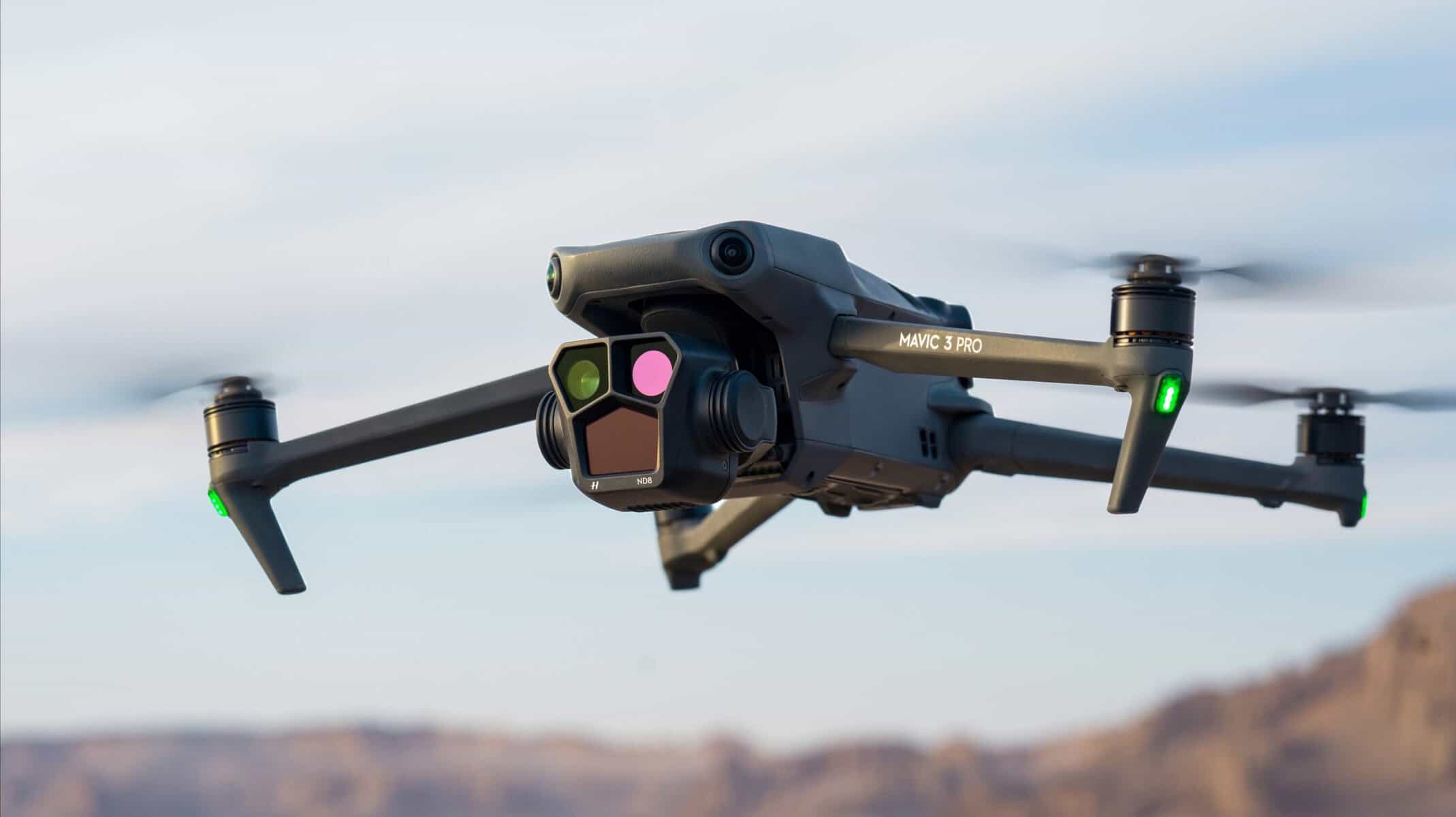 DJI Mavic 3 Pro quadcopter.
/p
pPhoto of the manufacturing company