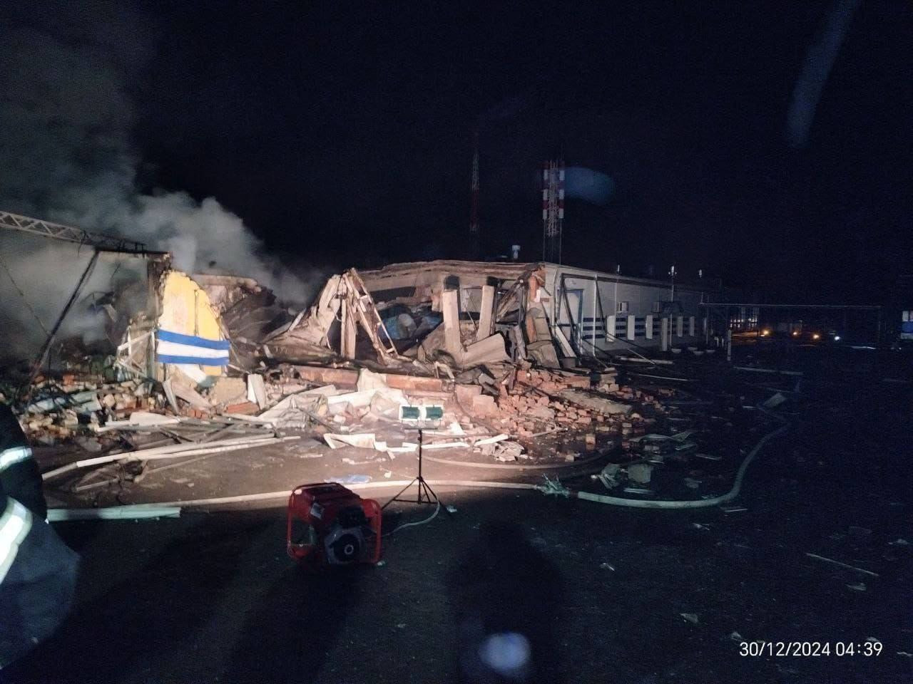 The result of the strike on the Novozybkov oil pumping station. Photo credits: Mash