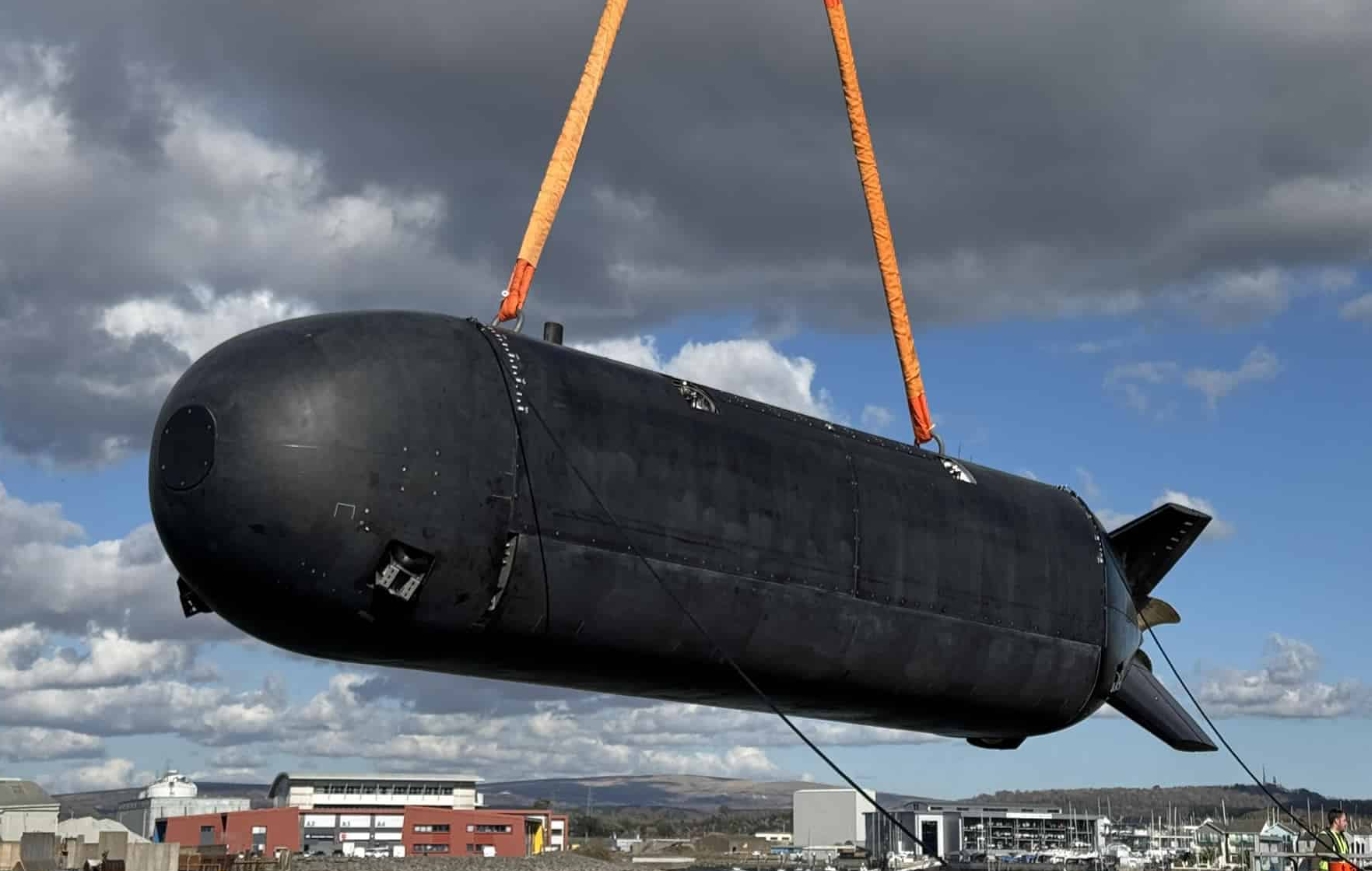 MSubs' large unmanned submarine as part of the CETUS project. March 2025.
/p
pUnited Kingdom. Source: Turnchapel Wharf / @Turnchapel