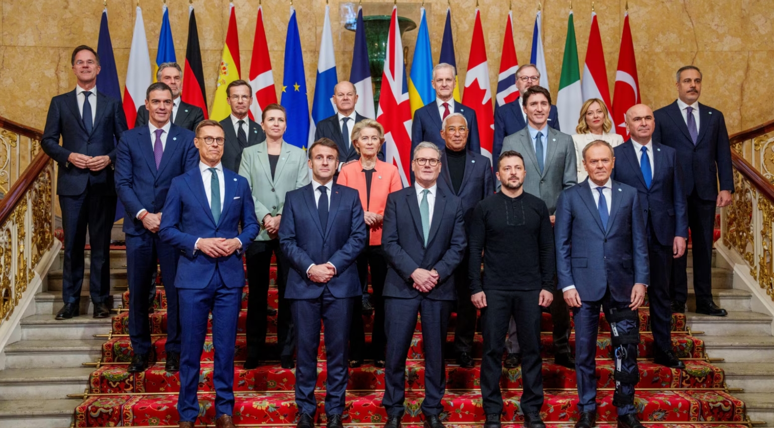 EU leaders are gathering for the March 6 EU summit in Brussels after the March 2 summit in London with President Zelenskyy. The photo shows participants of the summit in London. Source: Reuters