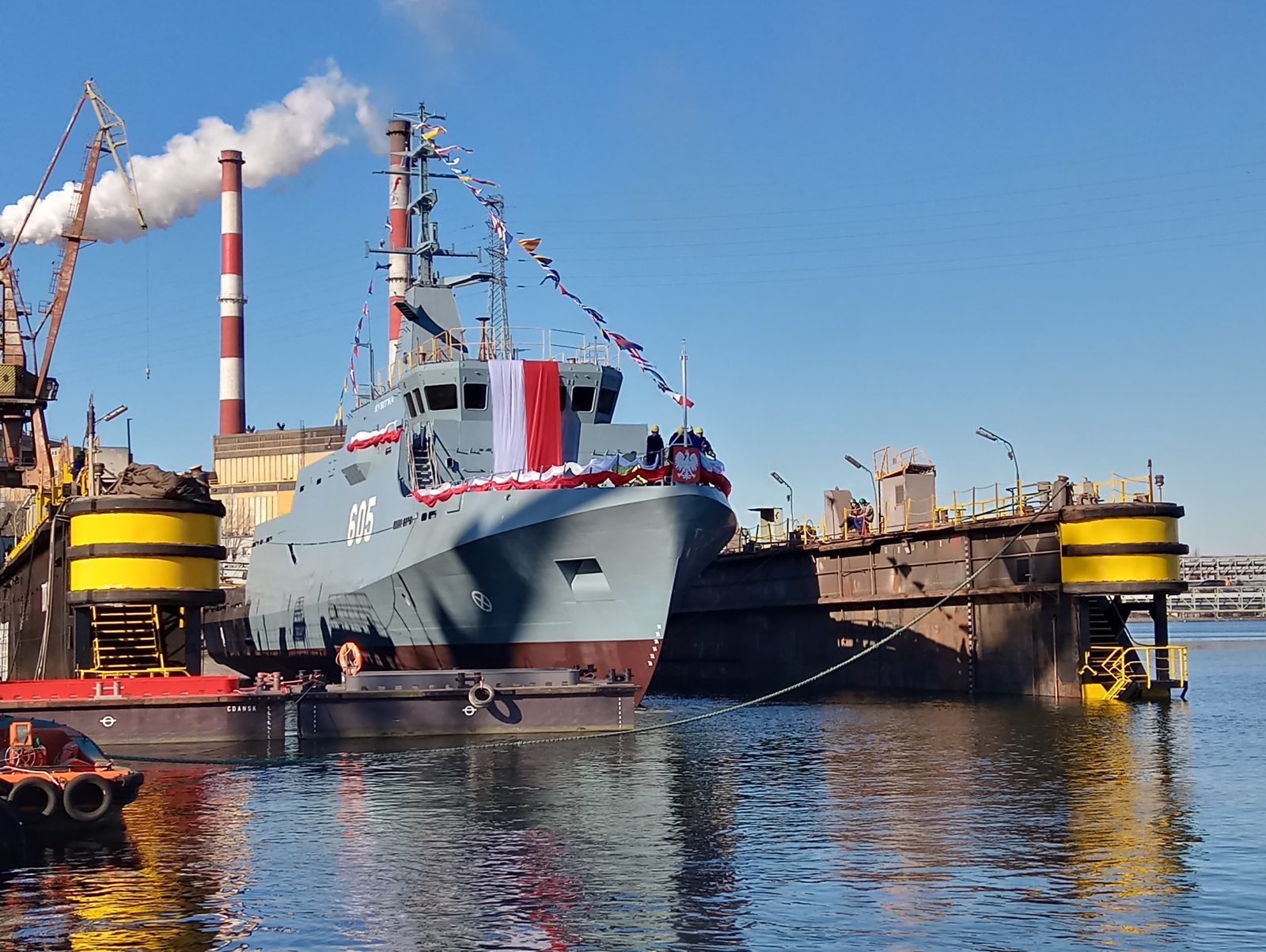 Launching of the Albatros (602).
/p
pPhoto credits: Polish Navy