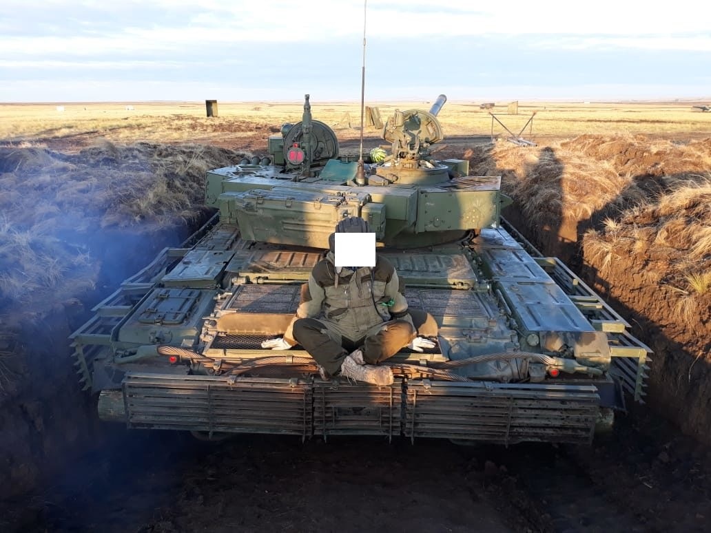T-72B3 with the Arena-M system undergoing testing, 2019.