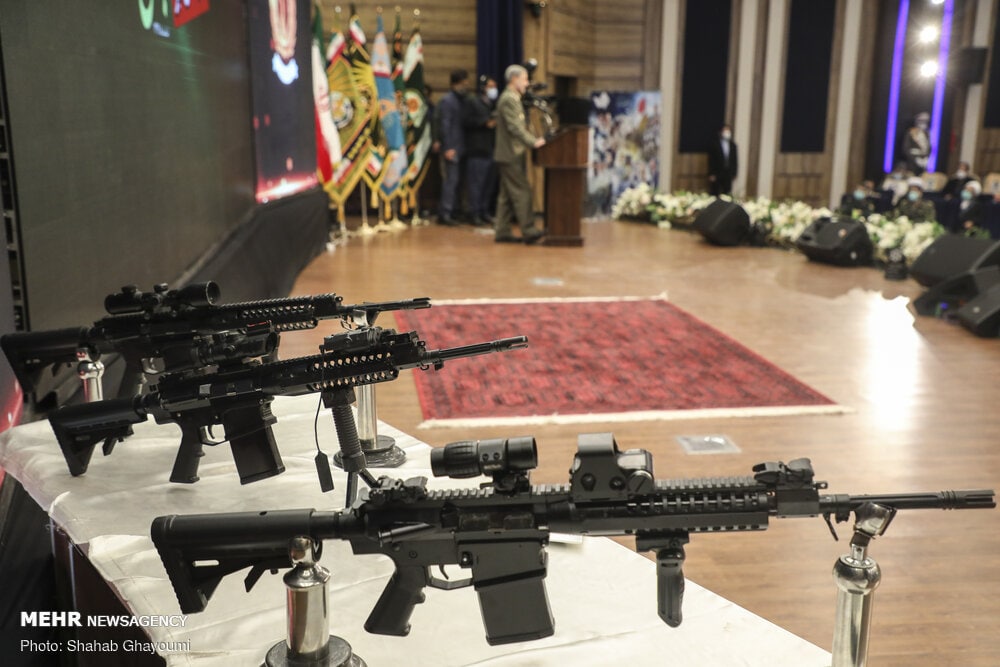 Release demonstration of the new Iranian MASAF-2 rifle, March 2021.
/p
pPhoto credits: MEHR News Agency