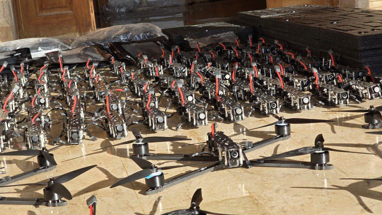 FPV drone warehouse in Syria.
/p
pMarch 2025. Source: sana.sy