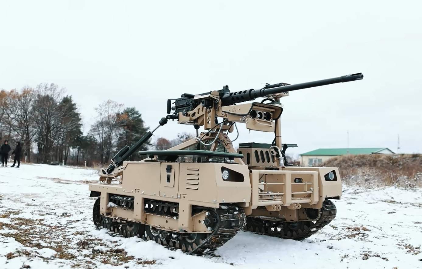 Ukrainian ground drone Droid TW 12.7.
/p
p2024. Ukraine.
/p
pPhoto credits: armyinform.com.ua